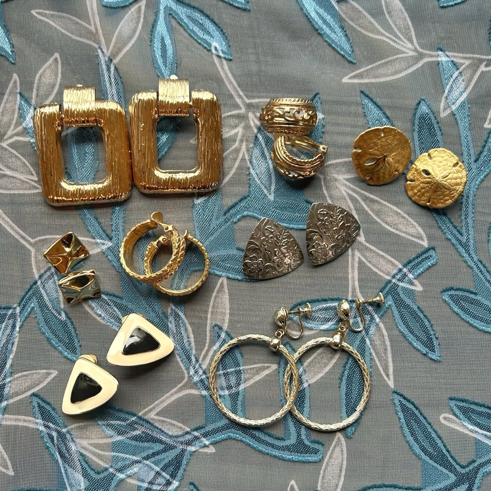 Lot of Vintage Clip on Earrings